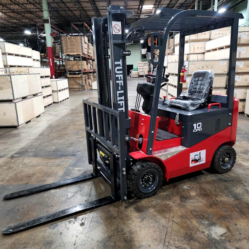 Tuff Lift 2200 Pound Electric Forklift With Side Shift 118" Lift CPD10 - Image 2