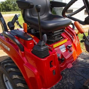 Model 1734E, Only 241 Hours! 4wd Compact Tractor, Hydrostatic Transmission, Fold Down Roll Bar, 540 RPM, Three Point Hitch, MF L105E Loader w/Pin on Bucket, R4 Industrial Tires.